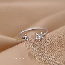 純銀戒指女輕奢冷淡風小眾設計高級感氣質開口食指指環時尚個性 歷史價格詳細信息