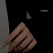 純銀戒指女輕奢冷淡風小眾設計高級感氣質開口食指指環時尚個性 歷史價格詳細信息