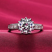 星莫桑石鉆戒1克拉PT950鉑金情侶對戒男女一對白金結婚戒指--鴻運飾品 歷史價格詳細信息