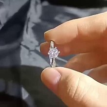 六爪莫桑鉆女款戒指小眾輕奢高級感莫桑石925銀配飾--鴻運飾品 歷史價格詳細信息