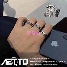 三件套羅馬復古做舊戒指嘻哈ins時尚個性小眾設計開口指環-滿599免運 歷史價格詳細信息