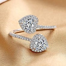 925純銀戒指女結婚戒指圓形群鑲鋯石情侶戒小眾ins冷淡風網紅氣質~玲瓏心飾 歷史價格詳細信息