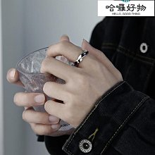 日韓潮流個性波浪形莫桑石戒指925純銀戒指ins風小眾設計專供-哈囉好物 歷史價格詳細信息