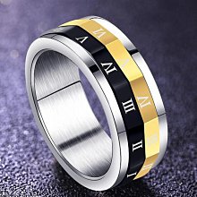 戒指 潮男指環 可轉動 食指戒 鈦鋼 防水不掉色 裝飾品 百搭潮流戒指-哈囉好物 歷史價格詳細信息