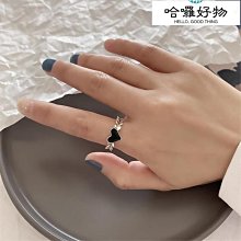 嘻哈新款愛心戒指鋯石戒指指環潮流時尚男士飾品-哈囉好物 歷史價格詳細信息