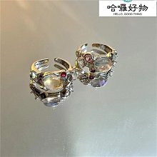 輕奢嘻哈街頭風個性時尚說唱歌手鑲鑽鈦鋼戒指男女潮流戒指-哈囉好物 歷史價格詳細信息