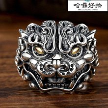 貔貅戒指純銀招財男潮高級感開口單身食指指環女復古簡約轉【二丁目】 歷史價格詳細信息