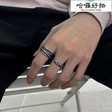 g-overshare 復古方形寶石戒指男女潮流嘻哈個性時尚鈦鋼戒指-哈囉好物 歷史價格詳細信息