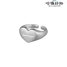 ins冷淡風沙面愛心s925純銀戒指小眾設計中性款潮流氣質百搭女戒-哈囉好物 價格比較,價格查詢,歷史價格詳細信息