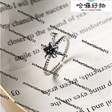 戒指日韓S925銀簡約雙層戒指女復古時尚氣質幾何不規則開口指環食指戒 歷史價格詳細信息