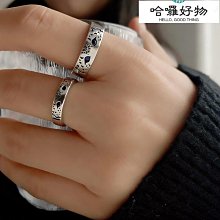 限時個性小眾女皇貝開口戒指鍍18K金胭脂貝百搭潮流簡約指環-哈囉好物 歷史價格詳細信息