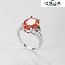 鑲橢圓橘紅寶石簡約戒指 潮流時尚氣質感石榴石戒指-哈囉好物 價格比較,價格查詢,歷史價格詳細信息