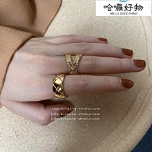 別樣時髦高級感時尚ins黃銅網紅金色復古潮流chic戒指女e522 歷史價格詳細信息