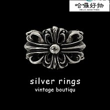 古chrome潮流plus十字花純銀戒指復古做舊刻字男女情侶款-哈囉好物 歷史價格詳細信息