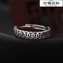 S925銀錢幣戒指女 純銀多幣銅錢指環 招財進寶復古泰銀指環 六字箴言/魚蓮花時尚開口可調節指環 時尚個性百搭指環 歷史價格詳細信息