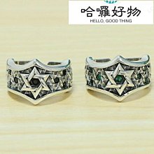 朋克風嘻哈純銀雙聖劍戒指 食指925泰銀指環男女個性飾品潮流-哈囉好物 歷史價格詳細信息