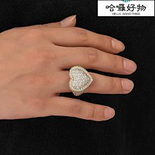 嘻哈新款愛心戒指鋯石戒指指環潮流時尚男士飾品-哈囉好物 價格比較,價格查詢,歷史價格詳細信息