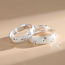 999純銀 情侶戒指一對 滿天星 男女戒 小眾設計 高級感 開口戒指 送女友生日禮物 歷史價格詳細信息