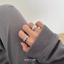 戒指純銀百搭氣質V型鑲嵌莫桑石戒指V形簡約時尚指環女細小排鉆尾戒 歷史價格詳細信息