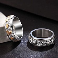 戒指鈦鋼不褪色潮流黑暗系INS純銀色圓光面圈圈簡約情侶戒指男女小眾 歷史價格詳細信息