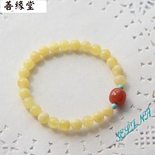天然白花蜜蠟手串女士保真圓珠俄料琥珀設計款手錬雞油黃單圈 歷史價格詳細信息