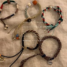 手作款 陶瓷手鏈新中式復古民族風彈力手飾女中古vintage手串手繩凌雲閣手環 歷史價格詳細信息