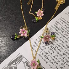 【Lydia代購】Les Nereides 復古 琉璃串珠項鏈  粉色花花 手工老珠子  非質量問題不退不換 歷史價格詳細信息