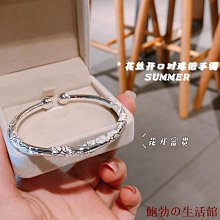 銀手鐲999足銀女款時尚韓版清新情侶手鍊送閨蜜女友禮物超市熱 歷史價格詳細信息