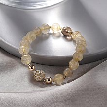 天然黑髮晶水晶手鏈 個性潮流百搭復古創意設計手工串珠手串女流行飾品男女個性飾品JT10395-哈囉好物 歷史價格詳細信息