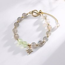 【天然灰月光石手鏈-穩定感情-1款/組】新升級顆顆藍光天然水晶冰種包金不掉色不過敏-90202 歷史價格詳細信息