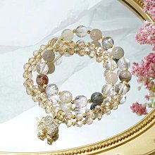 天然黑髮晶水晶手鏈 個性潮流百搭復古創意設計手工串珠手串女流行飾品男女個性飾品JT10395-哈囉好物 歷史價格詳細信息