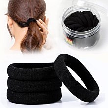 韓國耐用黑皮套簡約盤髮粗髮圈扎馬尾髮圈高彈力橡皮筋髮圈女髮飾 歷史價格詳細信息