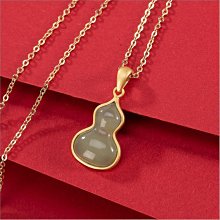 福祿吉祥青玉葫蘆吊墜銀鎏金和田玉石小巧掛墜復古風金項鏈配墜~滿200元發貨 價格比較,價格查詢,歷史價格詳細信息