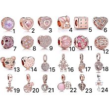 熱款#Pandora 玫瑰金色粉色珠子 串飾純銀DIY手鏈飾品 價格比較,價格查詢,歷史價格詳細信息