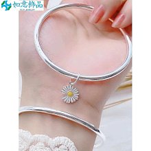 銀手鐲女純銀三生三世9999足銀平安福兩世歡吊墜定制三環閉口鐲子 歷史價格詳細信息