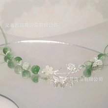新中式淺綠色月亮水滴吊墜耳環女古風漢服盤發發簪國風發飾耳飾品~沁沁百貨 歷史價格詳細信息