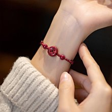 朱砂平安扣腳鏈女款紅繩2023新款潮福牌純銀手工編織配飾正品好運 歷史價格詳細信息
