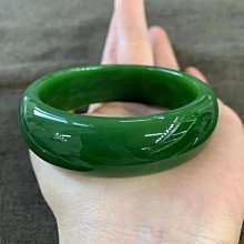 新疆和田玉碧玉手鐲細圓條女款美人鐲外蒙料高仿玉菠菜綠手環玉鐲 歷史價格詳細信息