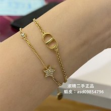 『二手』DIOR CLAIR D LUNE 手鏈 B0668C 金色金屬仿水晶手鏈 女款手環 迪奧超美手鏈 歷史價格詳細信息