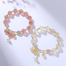 ~RA08088~新天然原礦鴿血紅草莓晶手鏈女式簡約小狐貍吊墜水晶手串飾品男女飾品流行飾品 歷史價格詳細信息