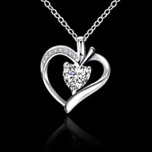 鍍銀項鍊 鑲鑽吊墜-精緻知性亮麗女飾品73ch39[獨家進口][巴黎精品] 歷史價格詳細信息