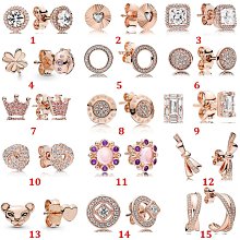 UU代購#Pandora潘多拉S925純銀玫瑰金系列復古魅力永恒優雅皇冠豹子耳釘耳環耳飾 價格比較,價格查詢,歷史價格詳細信息