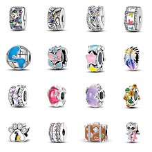 UU代購#Pandora潘多拉新款密鑲彩鋯耳釘女輕奢高級感鍍銀超閃鋯石耳環 歷史價格詳細信息