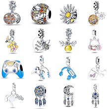 UU代購#Pandora潘朵拉夢幻海洋系列水母魚尾diy飾品配件925銀斗魚手鏈項鏈吊墜心形串珠 歷史價格詳細信息