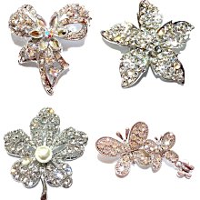 ☆Mimi飾品☆ 浪漫甜美＊典雅白色緞帶滿天星花朵水鑽＊別針/胸針＊180元 歷史價格詳細信息