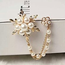 珍珠流蘇胸奢華高端精致時尚西裝胸花配飾固定衣服防走光別女~告白氣球 歷史價格詳細信息