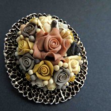 古著胸針西德德國made in west Germany 雕花紅寶vintage別針 歷史價格詳細信息