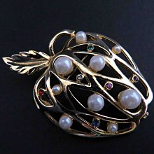 古著胸針西德德國made in west Germany 雕花紅寶vintage別針 歷史價格詳細信息