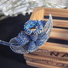 Little Ting Store:婚禮晚宴維多利亞耶誕禮物寶藍鑽花圈別針胸針BLING水晶鑚造型胸針別針徽章 歷史價格詳細信息