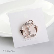[Ｃ.M.平價精品館]現貨/精緻鑲鑽合金玫瑰金船錨船舵胸針 價格比較,價格查詢,歷史價格詳細信息